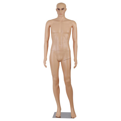 72'' Full Body Male Mannequin w/ 360° Rotating Head Adjustable Posture Realistic