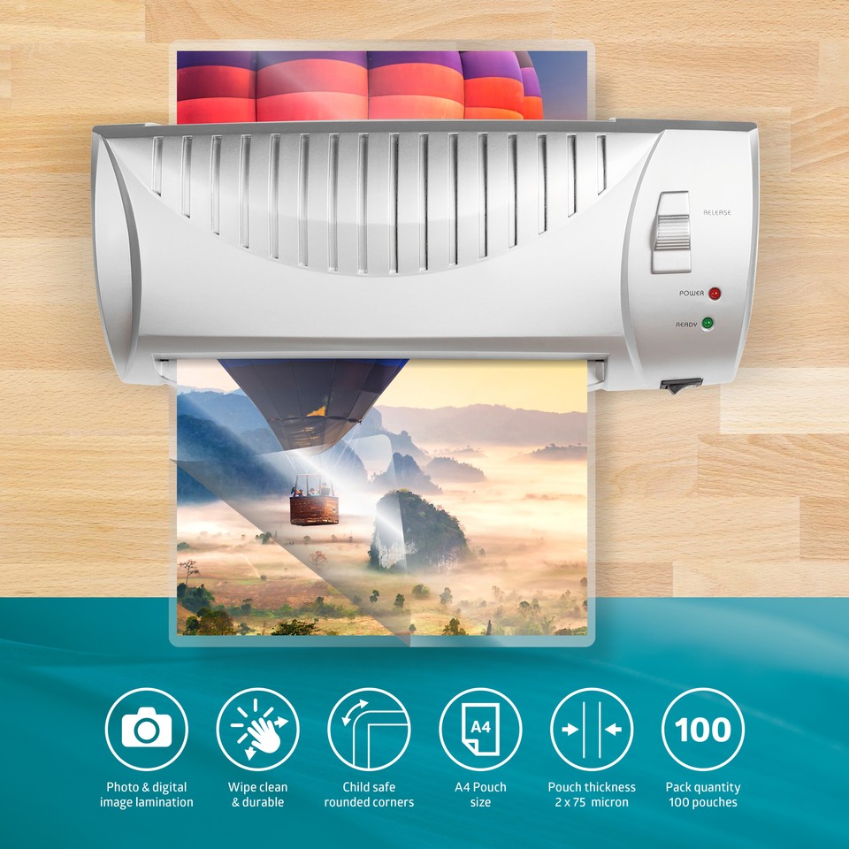 Gloss Laminate Pouches H&S A4 Laminating Sheets - 100 Pack 150 - Foto 4