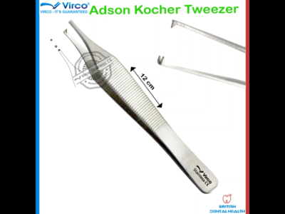 T/C O.R GRADE ADSON TISSUE KOCHER FORCEPS 4.75" FINE POINT 1X2TEETH - Foto 13