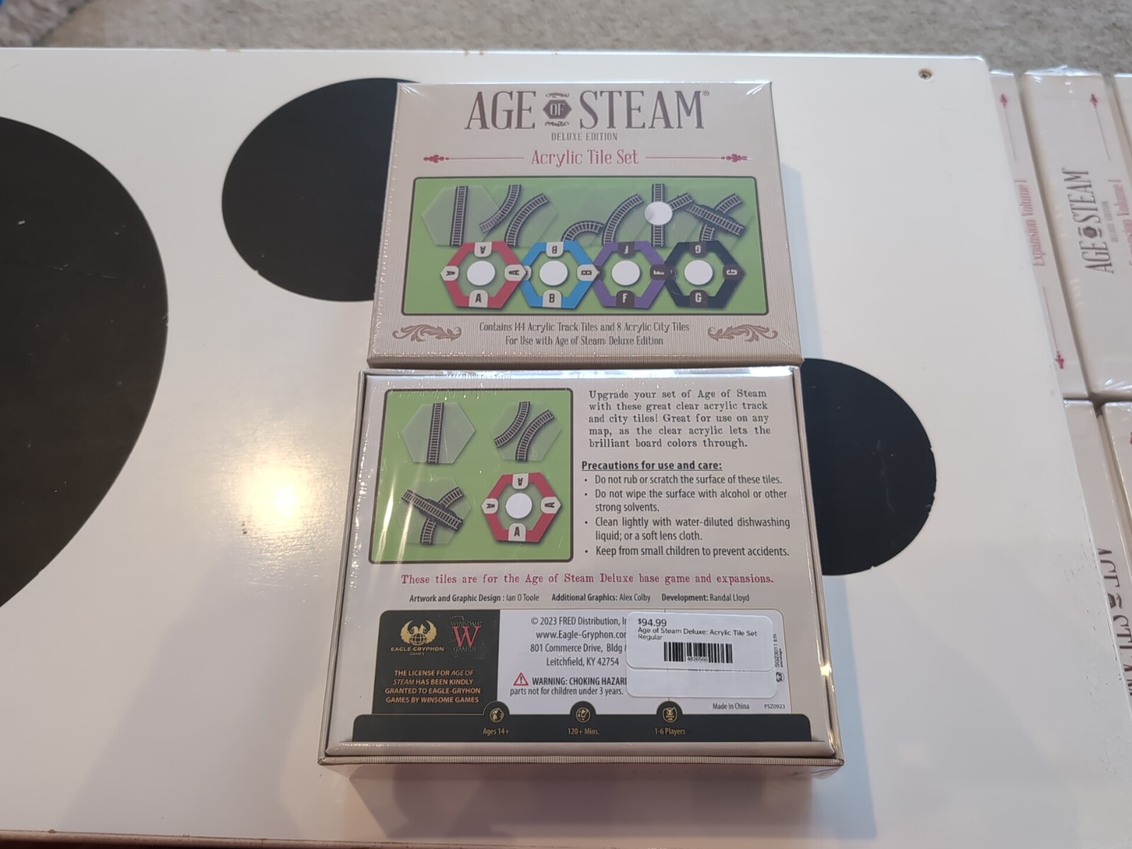 Age of Steam: Deluxe Edition – Acrylic Tile Set NEW
