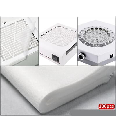 100x Nail Art Staubsauger Filterpapier atmungsaktiv für Nagelsauger