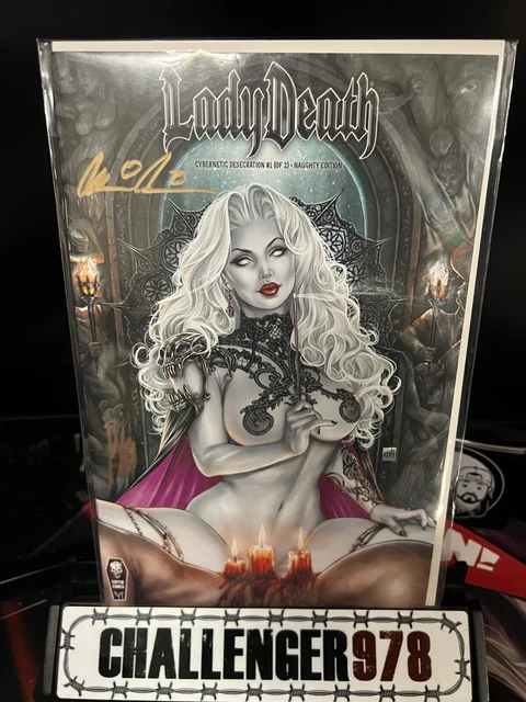 LADY DEATH Cybernetic Desecration #1 Mike Krome DOUBLE SIGNED COA Brian Pulido
