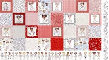 Loralie Medley Nifty Nurses Hospital Medical RN LPN Cotton Fabric 24"X44" Panel