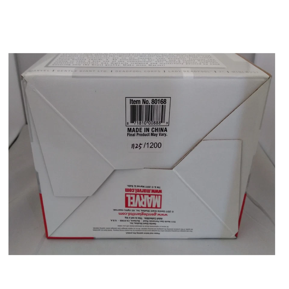 Gentle Giant LTD. AFX Marvel Comics Lady Deadpool Ex. Mini busto 1125/1200 sin usar, en caja Foto 3 de 3