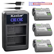 Kastar Battery LCD Dual Charger for Nikon EN-EL15 EN-EL15a Z7 Z 7 4K UHD Camera