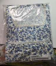 Carole Nightgown Blue Floral Size Medium