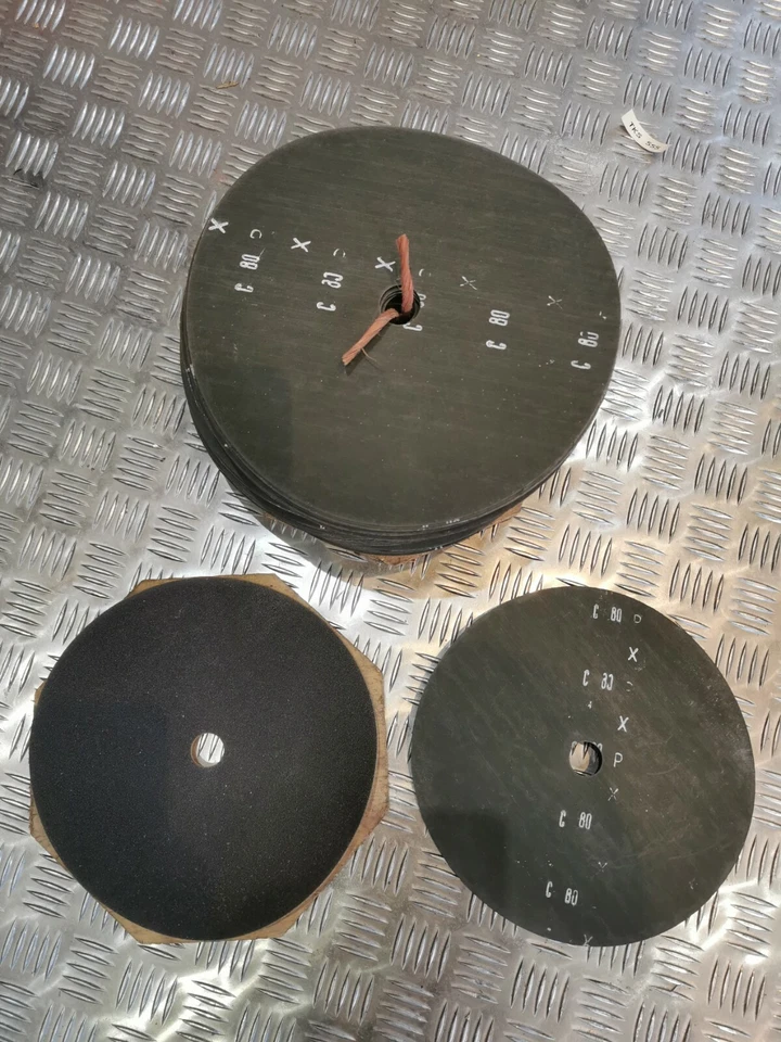 230mm / 9" Abrasive Discs - 80 Grit - Fibre Backed for Grinder Pack 10