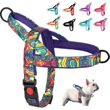 Nylon Dog Harness No Pull Harnesses Vest Soft Padded Pet Walking Vests Durable