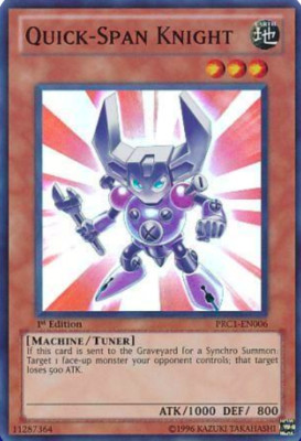 1X NM Quick-Span Knight - PRC1-EN006 - Super Rare Yu-Gi-Oh! Promo Cards