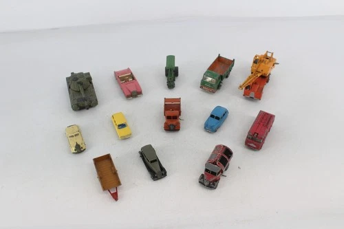 F x12 Vintage Collection Of Dinky Diecast Vehicles Inc Tank Dumper Truck etc