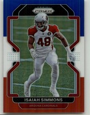 2021 Panini Prizm Isaiah Simmons Red White and Blue #81 Arizona Cardinals