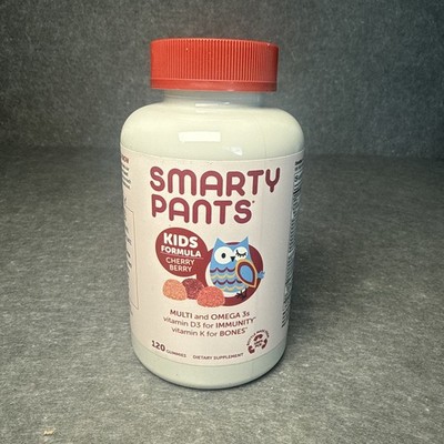 SMARTY PANTS Kids Formula Multi & Omega 3 Gummy Vitamins 120 Ct Cherry Berry NEW