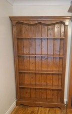 🌟 Freestanding Open Face Wooden Bookcase, 4 Shelves, Brown Dark Wood Tone 🌟