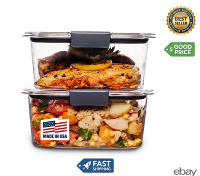 Brilliance 4.7 Cup Food Storage Containers with Lids   Set of 2