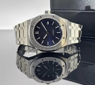 Custom 41mm Dark Blue Dial  RO  Style Mod Watch Glassback w/ NH35 Automatic