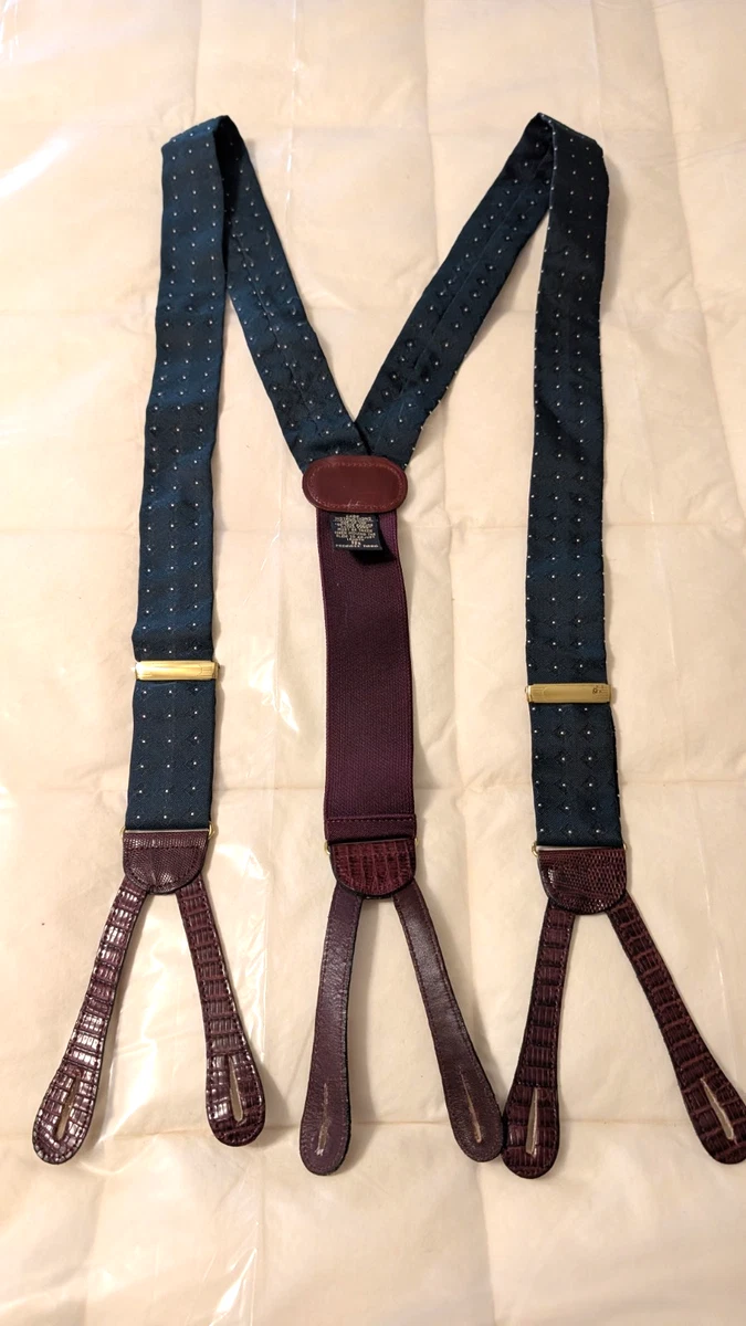 Bretelles élastiques Y-Back Pour Homme - 6 Clips Réglables - Largeur 35mm - Multicolore - Neuf Avec étiquettes
