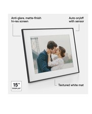 Aura Walden 15" WiFi Digital Picture Frame  The Best Digital Frame for Gifti...