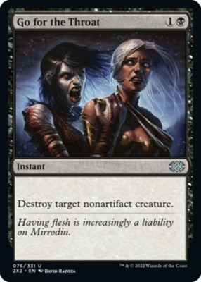 1x Near Mint, English Go for the Throat - Foil - Double Masters 2022