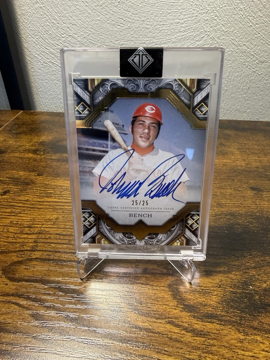 [12シリ]johnny bench auto mlb Major Leagues Baseball MLB) (Johnny Bench Autographed Sports