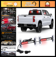 2x 10.7 Red White Led Strobe Light Bar - Emergency Warning Hazard Lights For Ve 2x 10.7 Red White Led Strobe Light Bar - Emergency Warning Hazard Lights For Ve