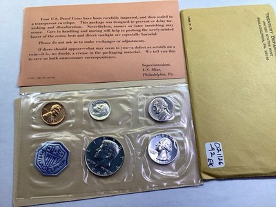 1964 US Mint Silver Proof Set in Original Mint Packaging 5 Coin