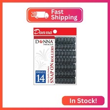 DONNA Snap on Foam Rollers Hair Curlers with Hair Clips for Hairdressing Styling