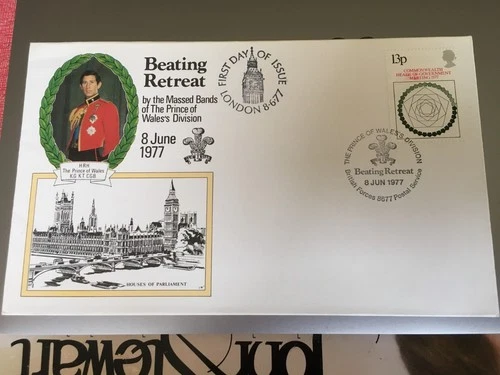 GB STAMPS RARE FIRST DAY COVER 1977 HEADS BEATING RETREAT BFPS