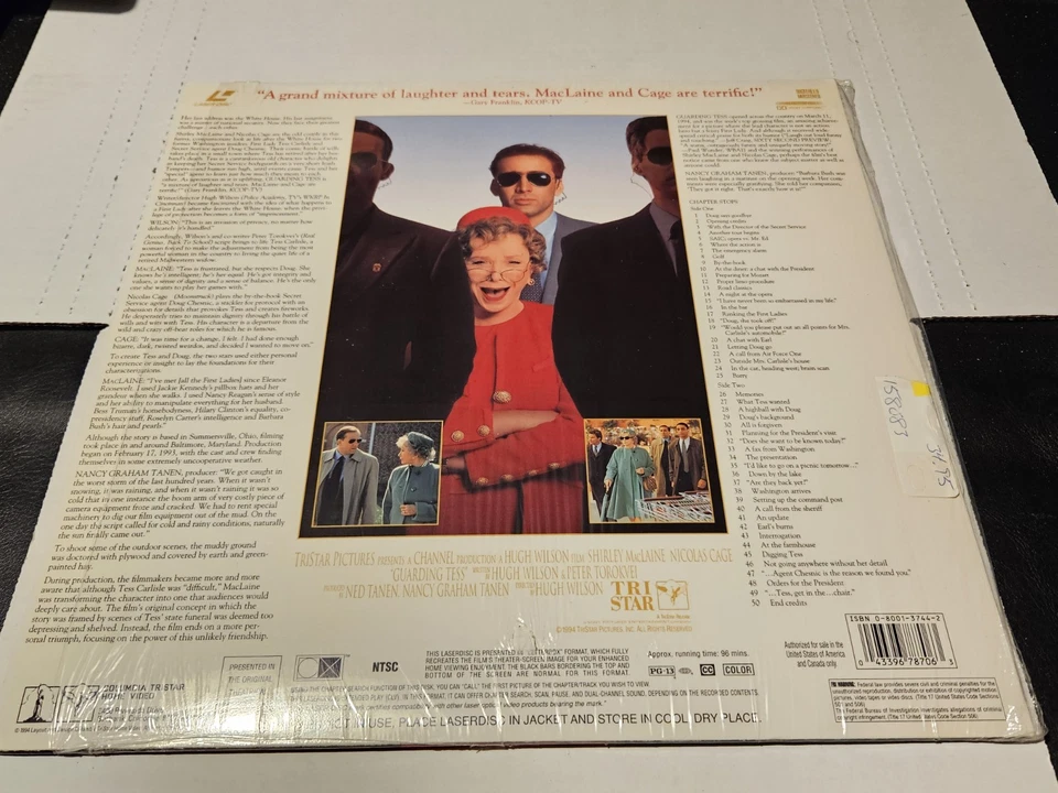 Guarding Tess Laserdisc Nicolas Cage Shirley MacLaine - Image 2 of 2