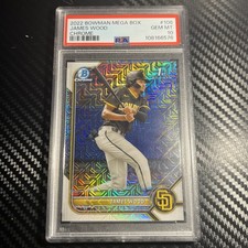 2022 Bowman Mega Box James Wood 1st Mojo Refractor PSA 10