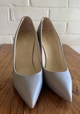 Ninalilou Grey Leather High Heels Made In Italy