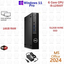 Dell OptiPlex 3000 Micro Intel Core i5-12500T 16GB 500GB NVME SSD Win11 Office24