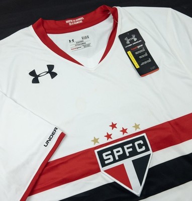 Sao Paolo Football Club SPFC Soccer Jersey Men's Large Under Armour White Home