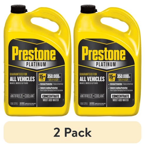 (2 pack) Antifreeze+Coolant; 15yr/350k Mi, All Vehicles, 1 gal - Concentrate