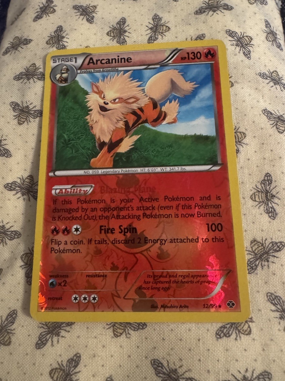 Arcanine 12/99 Prerelease B&W Next Destinies Holo Rare NM Pokemon Card