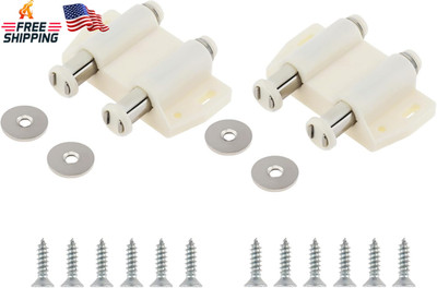 Magnetic Touch Latch, 2 Pack Cabinet Push Open Double Magnetic Door Latches and