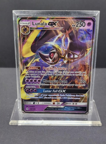 Pokemon Lunala-GX 66/149 Sun & Moon Base Set Ultra Rare Holo GX NM