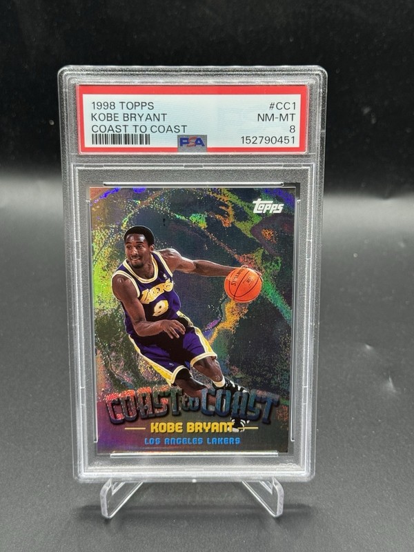 1998-99 Topps #CC1 Kobe Bryant Coast To Coast Holo Foil RARE Lakers PSA 8 NM-MT
