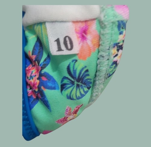 Tropical Theme Floral Bikini Swimsuit Size 10 - Picture 9 of 9
