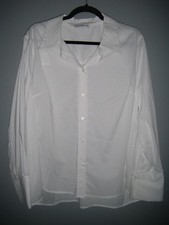 Crisp White cotton blend ladies shirt size 20 (46 inch chest)