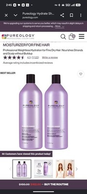 Pureology Hydrate Sheer Shampoo for Fine, Dry, Color-Treated Hair