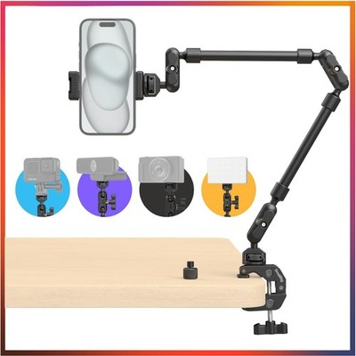Flexible 22'' Magic Arm mit Anti-Rutsch Klemme   Ideal für Vlogging und Streaming