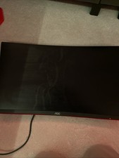 CRACKED SCREEN AOC CQ27G1 27 inch Widescreen VA LCD Gaming Monitor