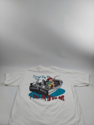 Vintage ''Chicks Dig Me Cuz...I Troll For The Big Ones'' Men's Shirt Size XL 