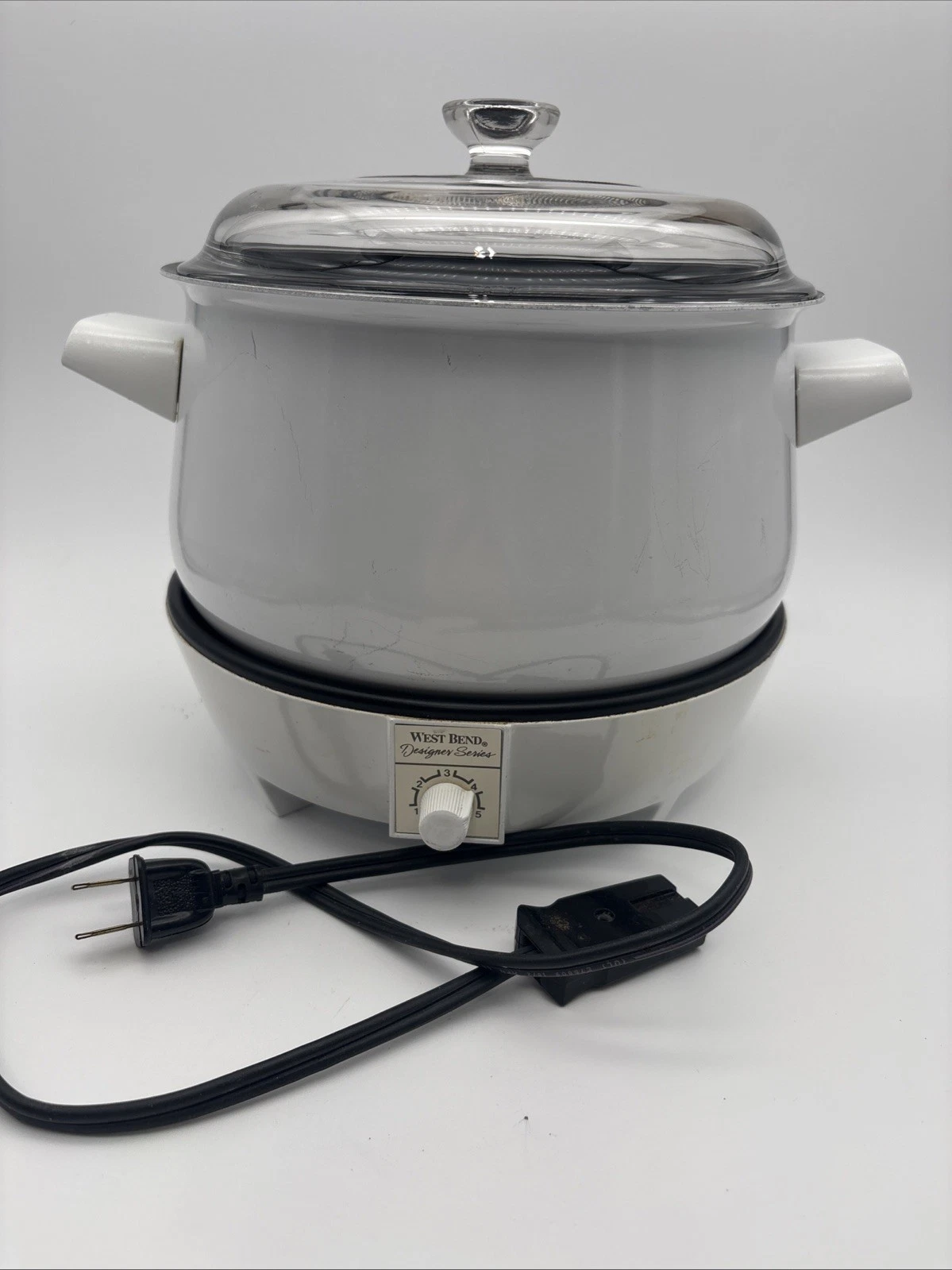 Vintage West Bend Designer Series 4 QT Slow Cooker Crock Pot NO 84034 Dented Pot