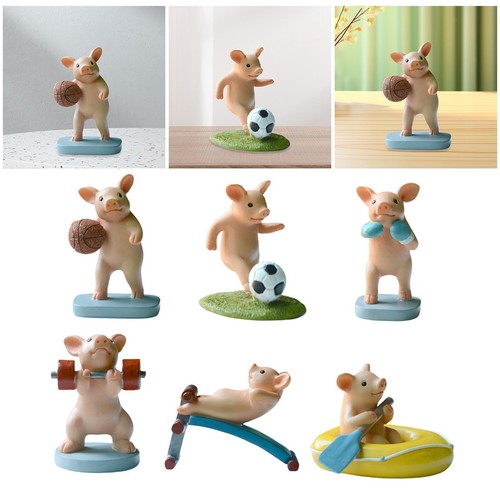 Schweinegartenfigur rustikale Statue Schweinefigur Miniatur von