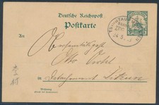 Kiautschou Bahnpost Tsingtau Weihsien 1913 Postkarte Echtzeichnung (S27218)