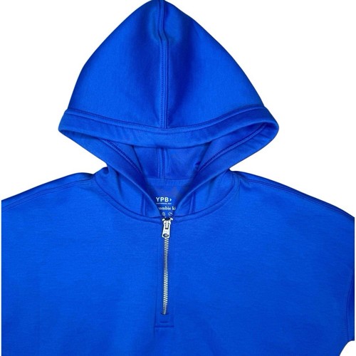 Abercrombie Kids Girl's YPB Quarter Zip Hoodie 11/12 Pullover Sweatshirt Blue - Picture 3 of 8