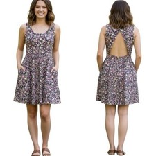 Forever 21 Floral Dress Size Small Sleeveless Backless Sundress with Pockets