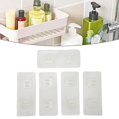 5 pegatinas de estante XWall impermeables transparentes estante adhesivo tornillo gancho casa - Imagen 5 de 12