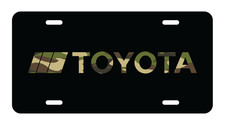 Toyota Retro Metal Plate Novelty Vanity Camo Black Plate Toyota Retro Metal Plate Novelty Vanity Camo Black Plate
